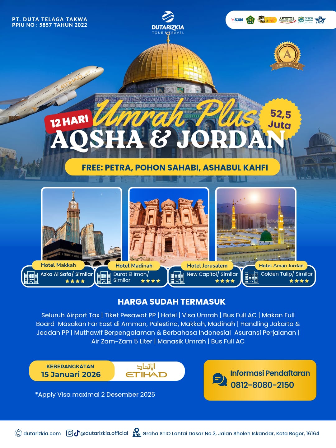 UMRAH PLUS AQSHO & JORDAN AWAL TAHUN 2026